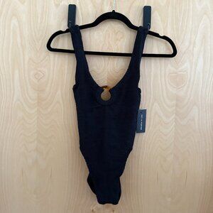 Hunza G ‘Celine’ One-Piece Swimsuit – Black | One Size | NWT